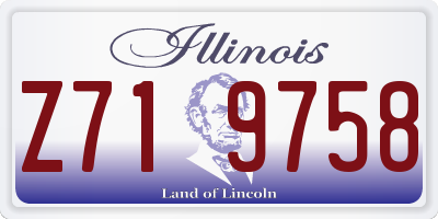 IL license plate Z719758
