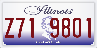 IL license plate Z719801