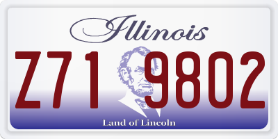 IL license plate Z719802