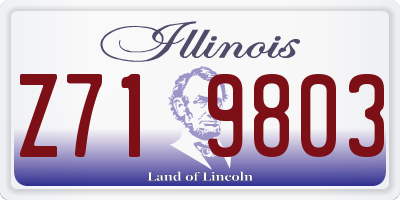 IL license plate Z719803
