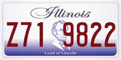 IL license plate Z719822