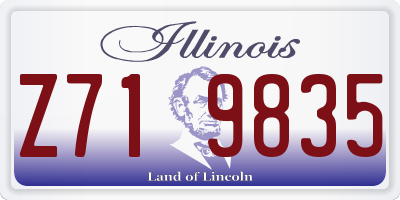 IL license plate Z719835