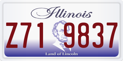 IL license plate Z719837