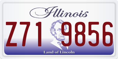 IL license plate Z719856