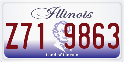 IL license plate Z719863