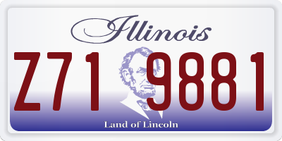 IL license plate Z719881
