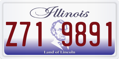 IL license plate Z719891