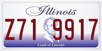 IL license plate Z719917