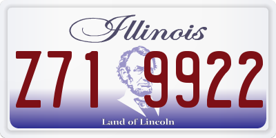 IL license plate Z719922