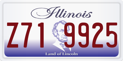 IL license plate Z719925