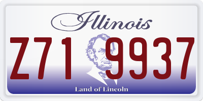 IL license plate Z719937