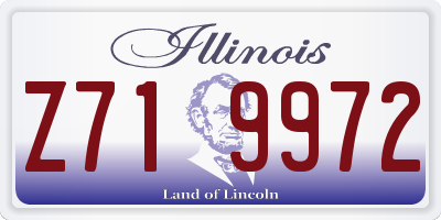 IL license plate Z719972