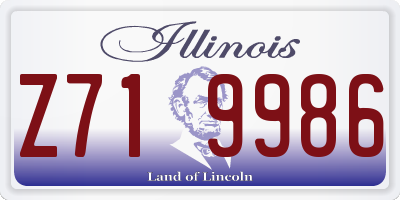 IL license plate Z719986