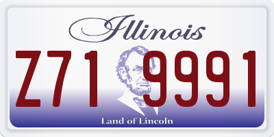IL license plate Z719991