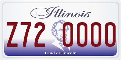 IL license plate Z720000