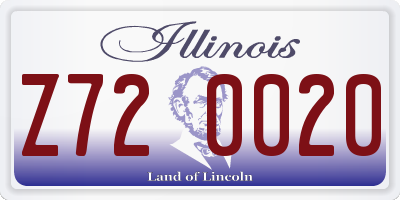 IL license plate Z720020