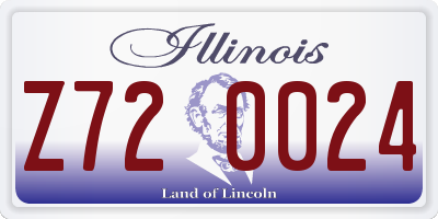 IL license plate Z720024