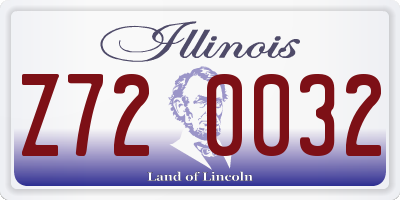 IL license plate Z720032