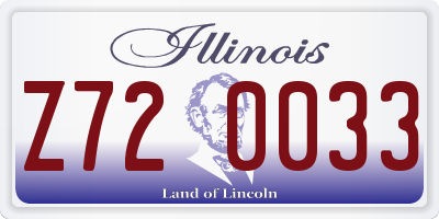 IL license plate Z720033