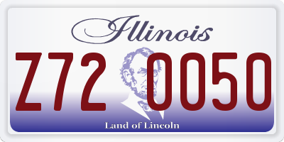 IL license plate Z720050