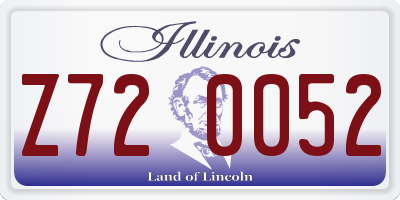 IL license plate Z720052