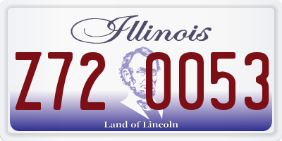 IL license plate Z720053