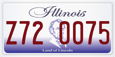 IL license plate Z720075