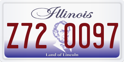 IL license plate Z720097