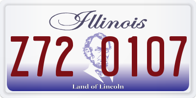 IL license plate Z720107