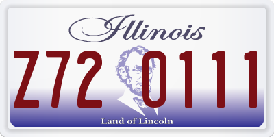 IL license plate Z720111