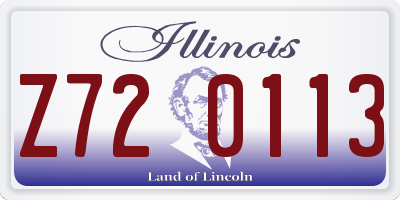 IL license plate Z720113
