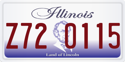IL license plate Z720115