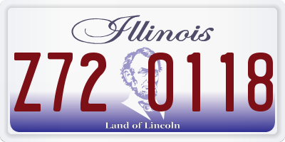 IL license plate Z720118