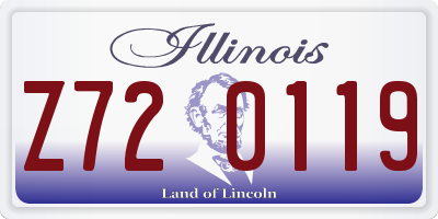IL license plate Z720119