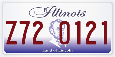 IL license plate Z720121