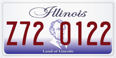 IL license plate Z720122
