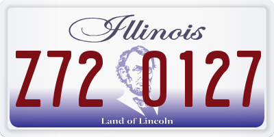 IL license plate Z720127