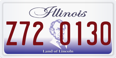 IL license plate Z720130