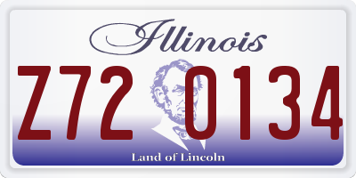 IL license plate Z720134