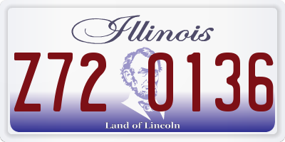 IL license plate Z720136