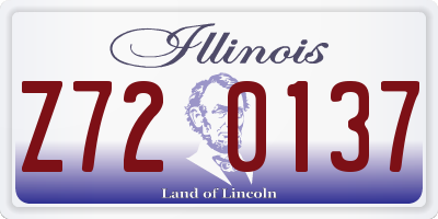 IL license plate Z720137