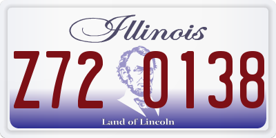 IL license plate Z720138