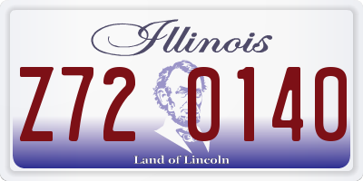IL license plate Z720140