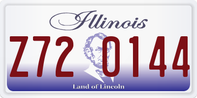 IL license plate Z720144