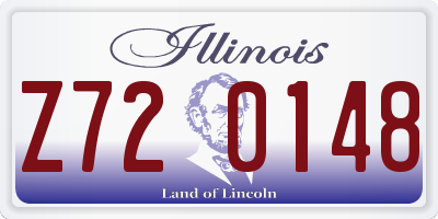 IL license plate Z720148