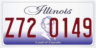 IL license plate Z720149