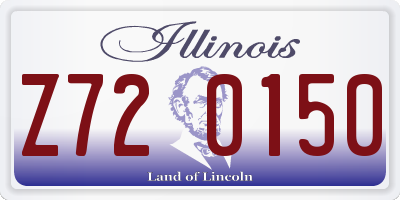 IL license plate Z720150