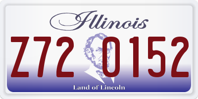 IL license plate Z720152