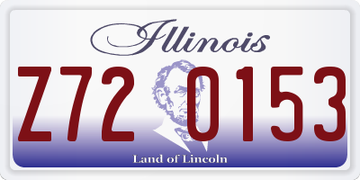 IL license plate Z720153