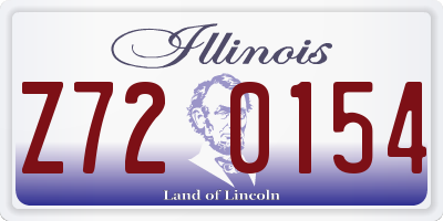 IL license plate Z720154